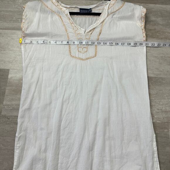 Madison Matthews White Swimsuit Cover up size small - Picture 5 of 6